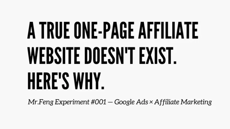 Featured image questioning whether a true one-page affiliate website exists for Google Ads compliance
